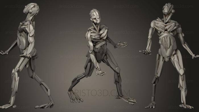 Figurines heroes, monsters and demons (STKM_0388) 3D model for CNC machine